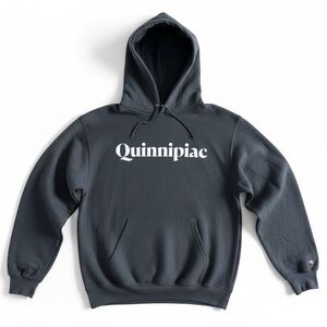 Champion Quinnipiac University Hoodie Charcoal Gray Fleece Pullover Sweatshirt S